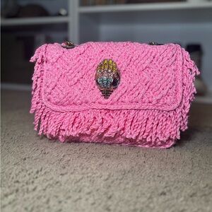 Kurt Geiger Pink Fringe Shoulder Bag